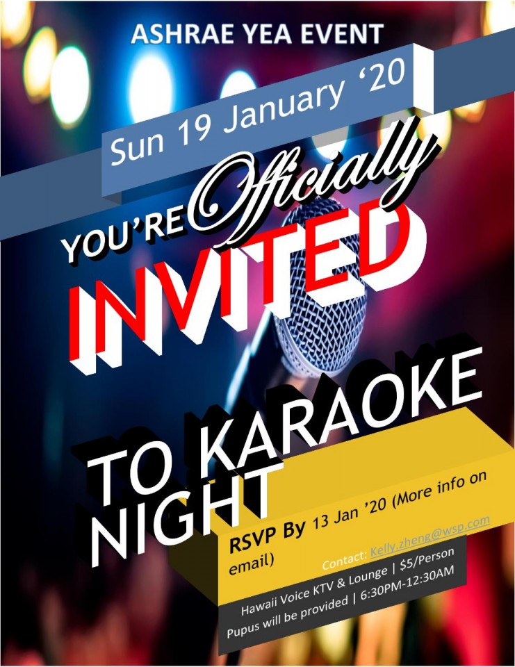 YEA Karaoke Night Jan 2020